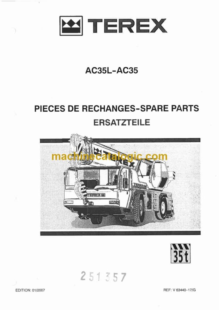 Demag AC 35 + AC 35L All Terrain Crane Parts Manual