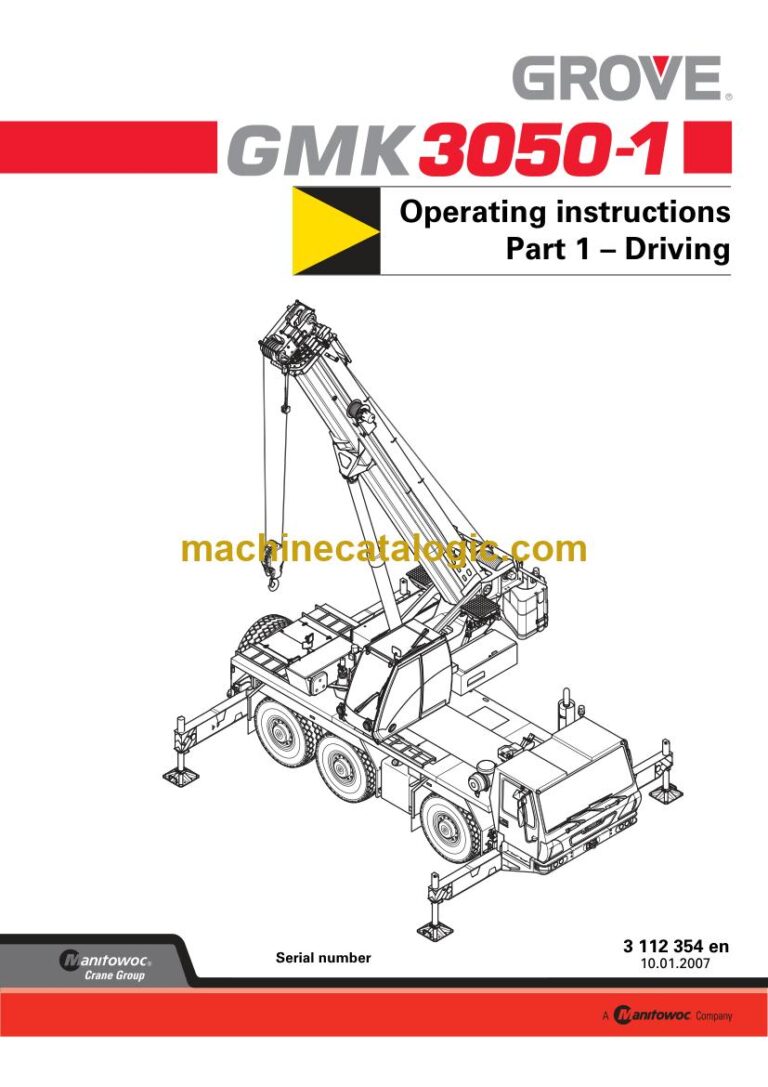 Grove GMK 3050-1 All Terrain Crane Operator Manual