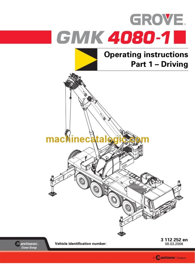 Grove GMK 4080-1 All Terrain Crane Operator Manual