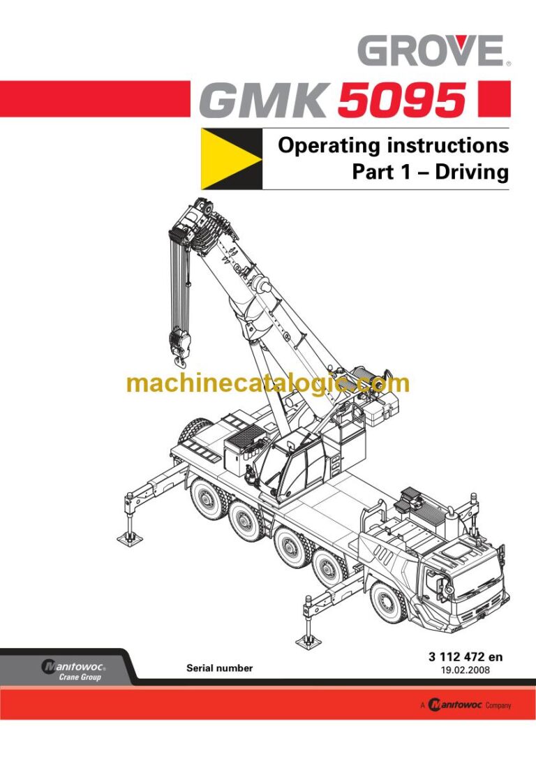 Grove GMK 5095 All Terrain Crane Operator Manual