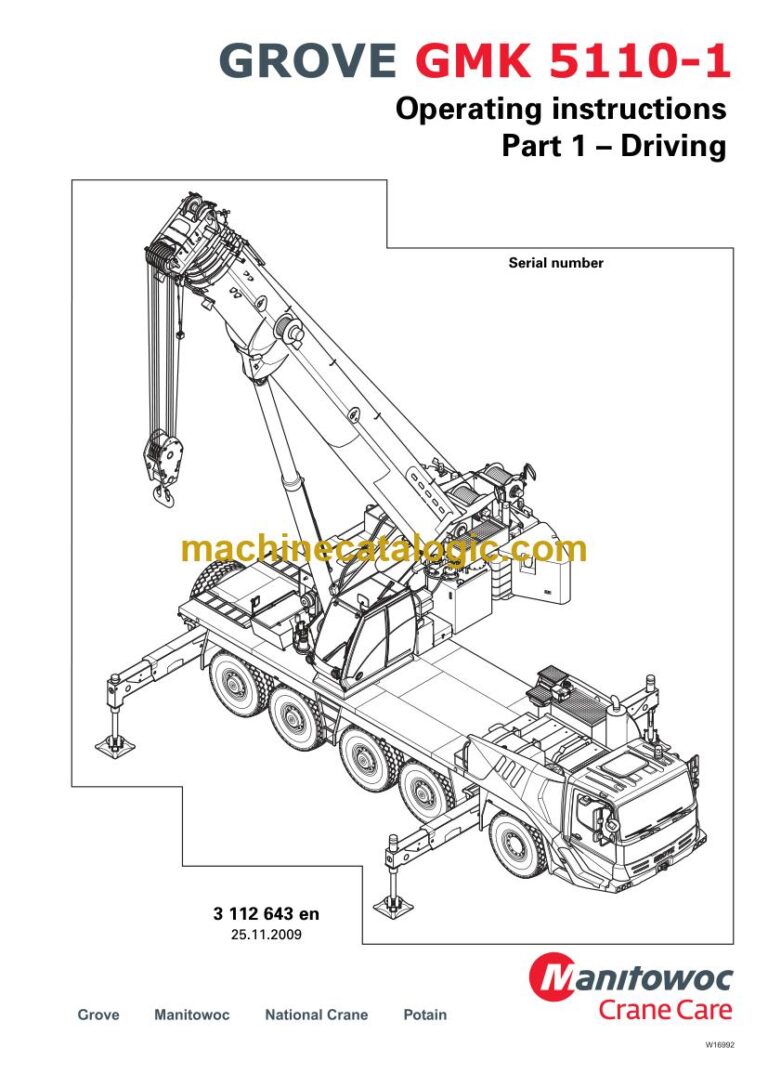 Grove GMK 5110-1 All Terrain Crane Operator Manual