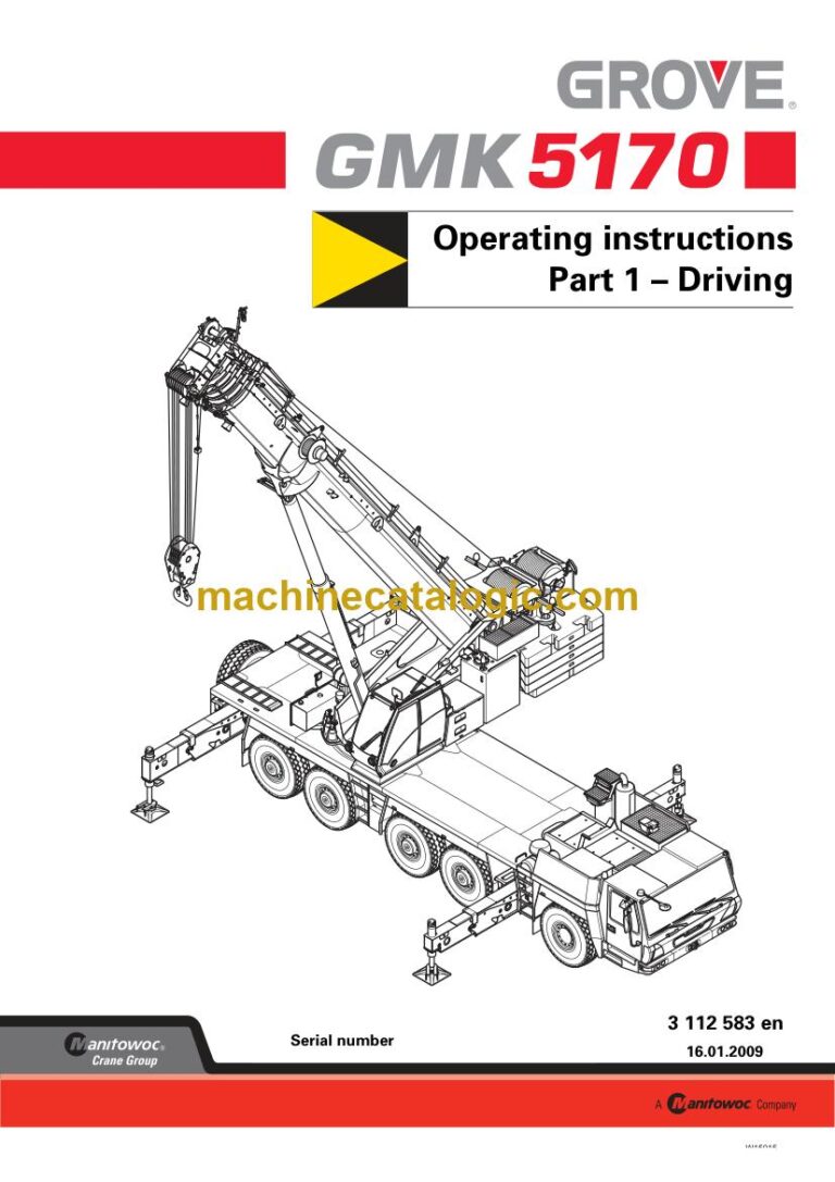 Grove GMK 5170 All Terrain Crane Operator Manual