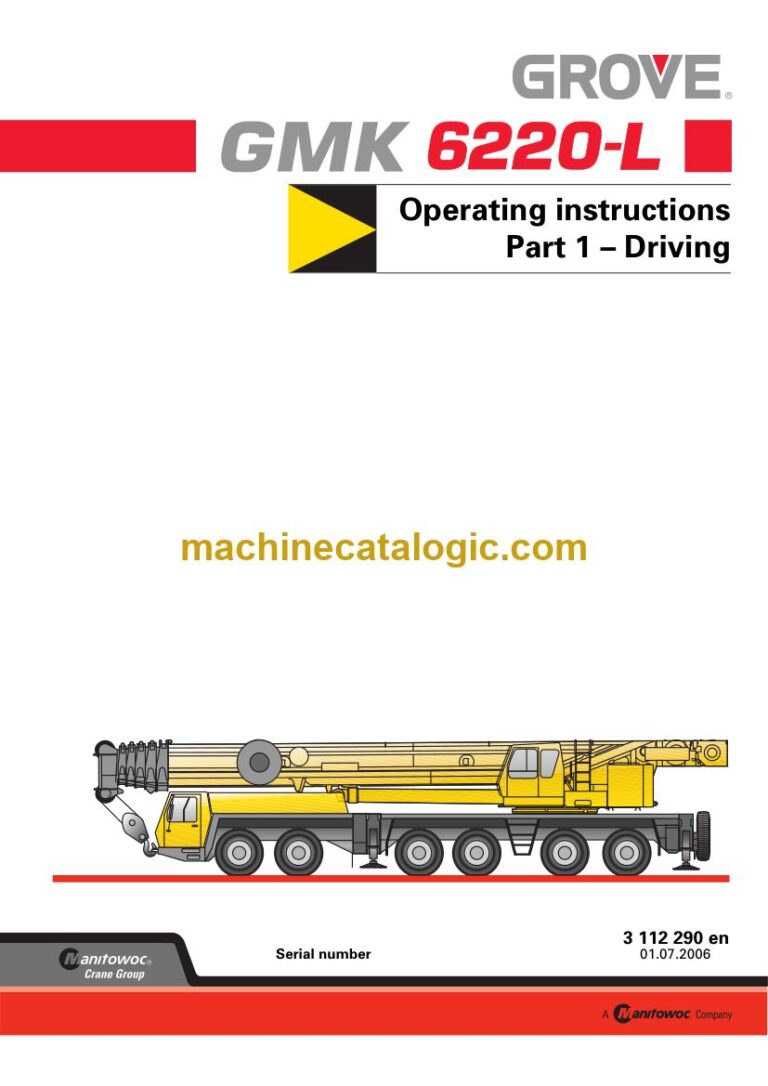 Grove GMK 6220L All Terrain Crane Operator Manual