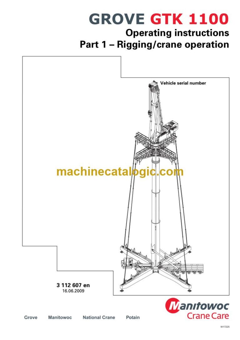Grove GTK 1100 Tower Crane Operator Manual