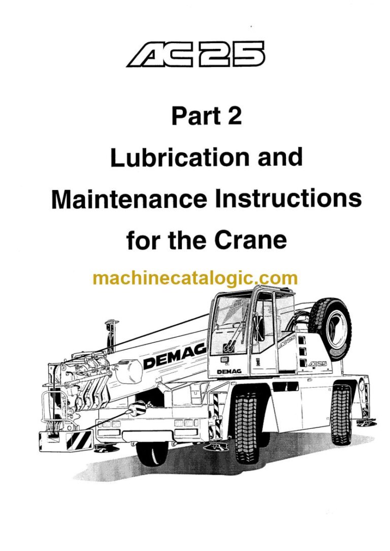 Demag AC 25 All Terrain Crane Maintenance Manual