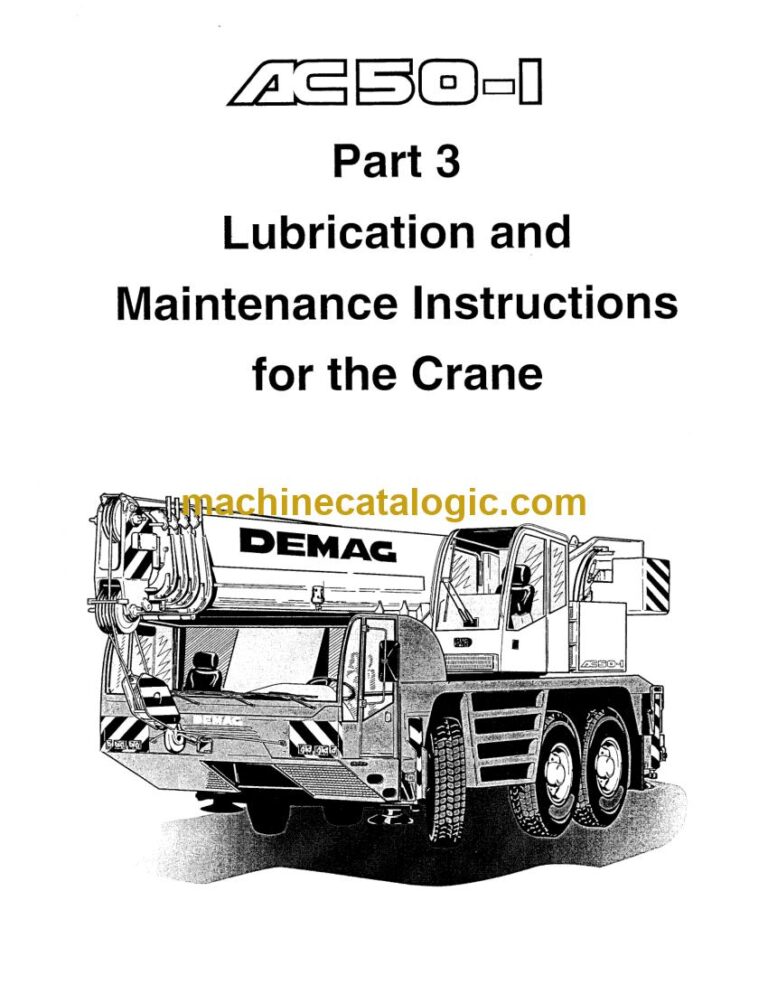 Demag AC 50-1 All Terrain Crane Maintenance Manual