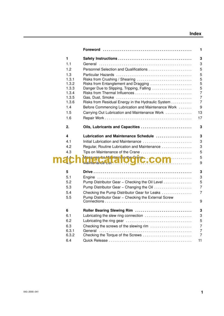 Demag CC 2400-1 Crawler Crane Maintenance Manual
