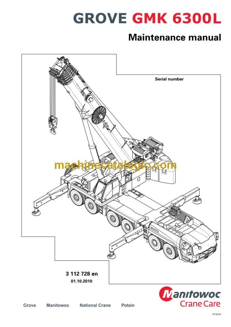 Grove GMK 6300L All Terrain Crane Maintenance Manual