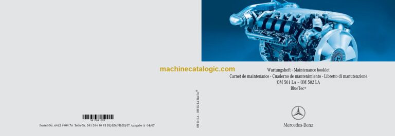 Mercedes-Benz OM 501 LA and OM 502 LA Engine Maintenance Manual