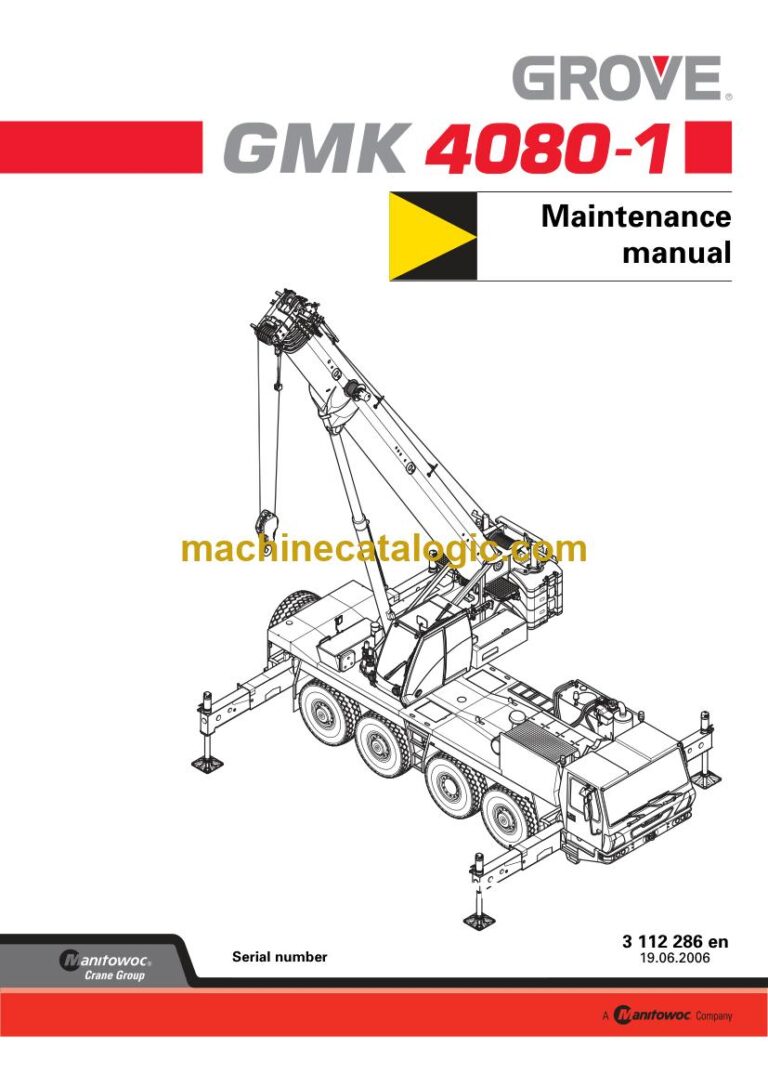Grove GMK 4080-1 All Terrain Crane Maintenance Manual