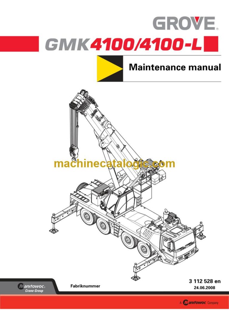 Grove GMK 4100L All Terrain Crane Maintenance Manual
