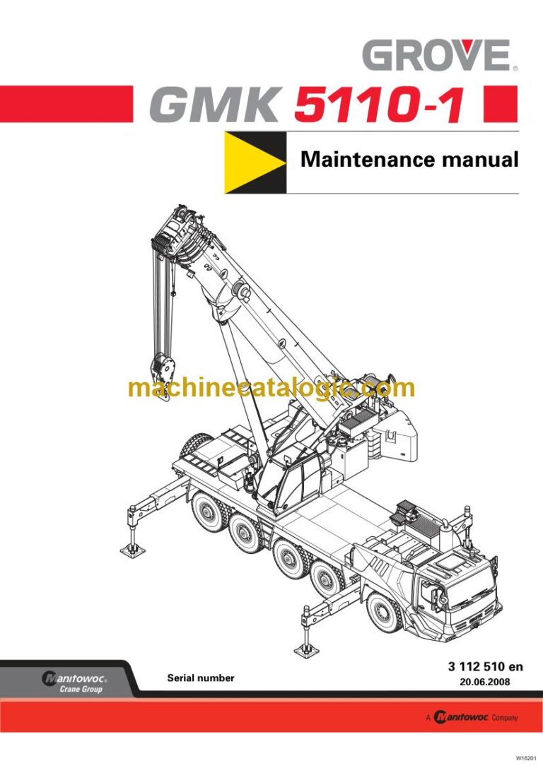Grove GMK 5110-1 All Terrain Crane Maintenance Manual