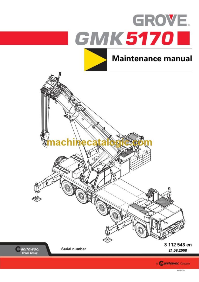Grove GMK 5170 All Terrain Crane Maintenance Manual