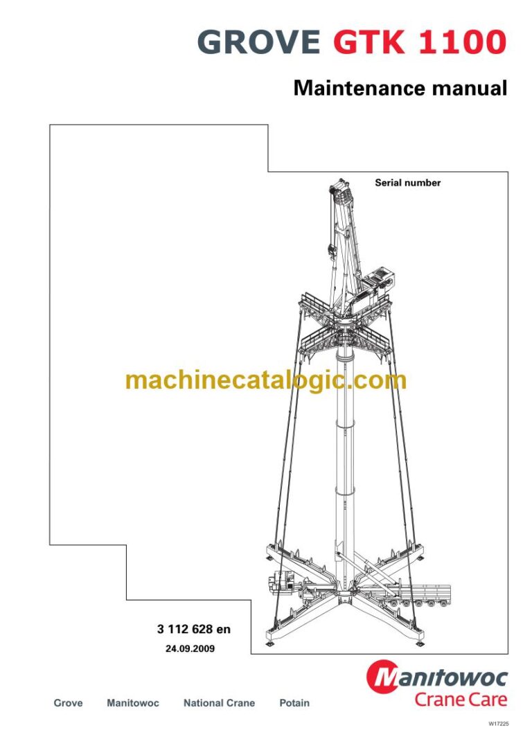 Grove GTK 1100 Tower Crane Maintenance Manual