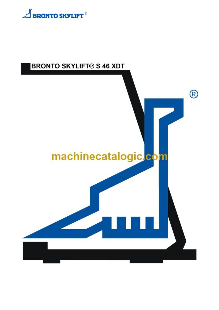Bronto S 46 XDT Aerial Work Platform Full Manual (Operator, Parts, Schematics)