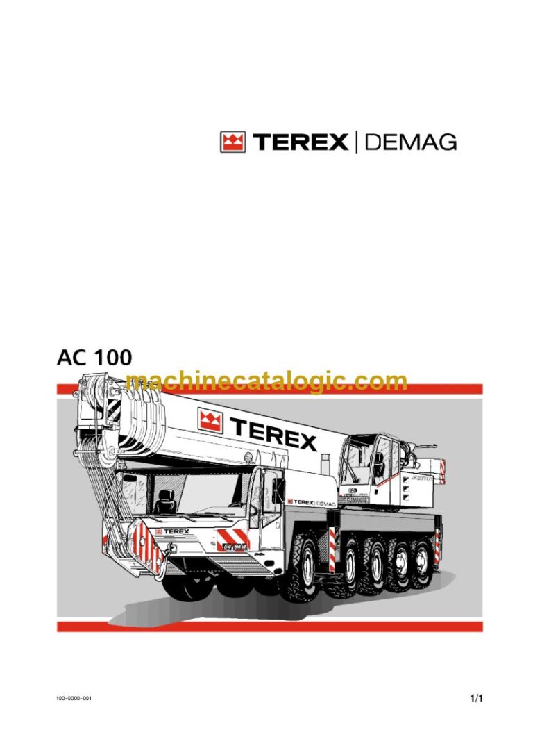 Demag AC 100 All Terrain Crane Full Manual (Operator, Parts, Maintenance, Schematics)