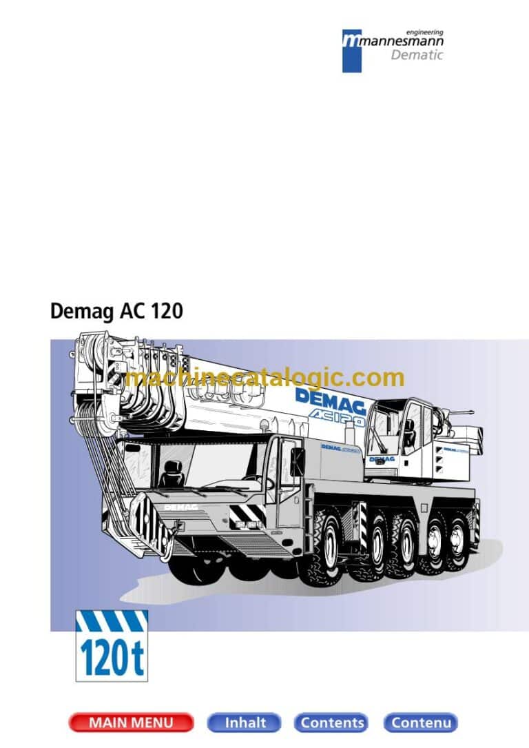 Demag AC 120 All Terrain Crane Full Manual (Operator, Parts, Schematics)
