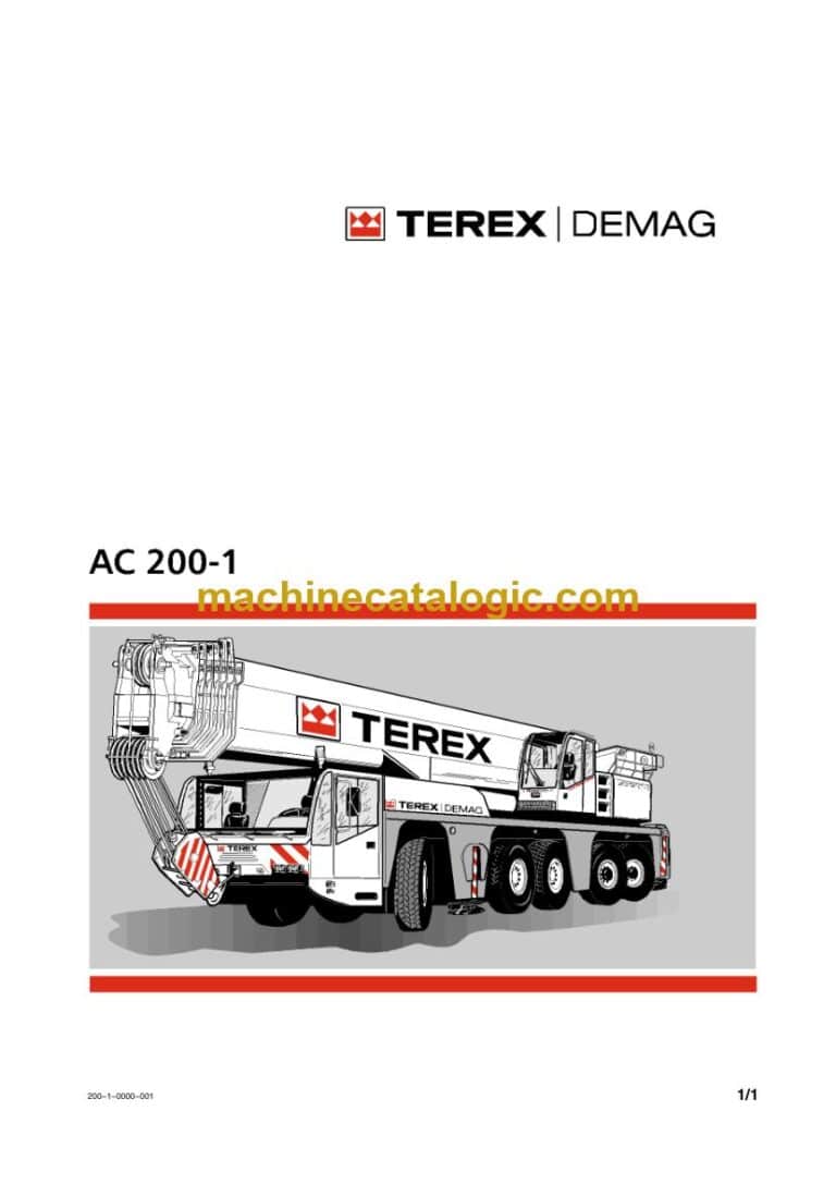 Demag AC 200-1 All Terrain Crane Full Manual (Operator, Parts, Maintenance, Schematics)