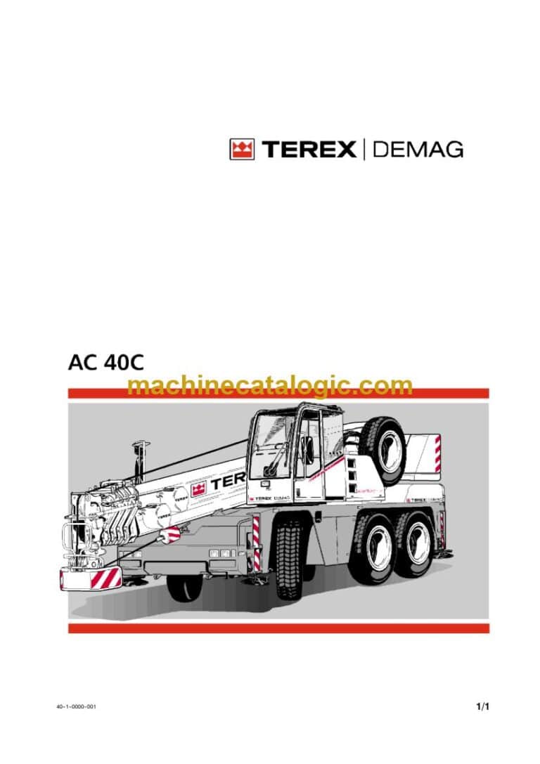 Demag AC 40-1 All Terrain Crane Full Manual (Operator, Parts, Maintenance, Schematics)